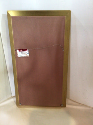 Brown/Gold Crewel Silk Bird Framed Art