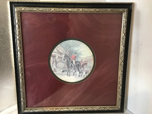 Print Burgundy Hunting Framed Art