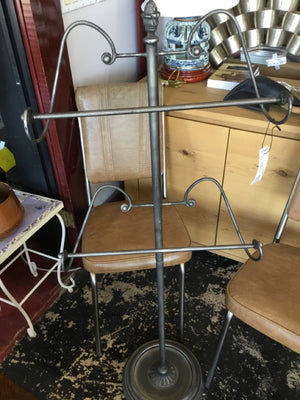 Floor Silver Metal Towel Rack