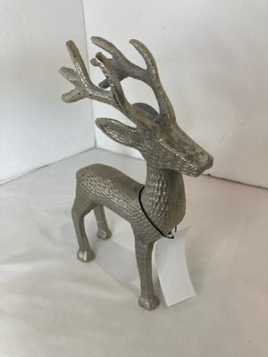 Christmas Silver Metal Figure Reindeer Holiday Item