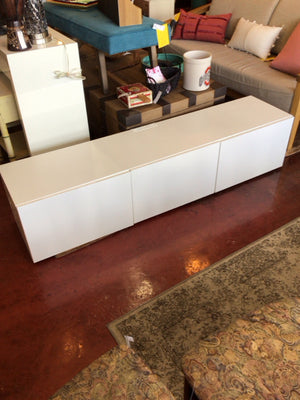 IKEA Wood 3 Door White TV Stand