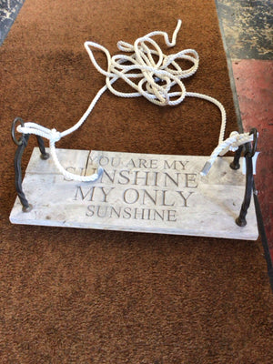 Vintage Outdoor/Outside White/Gray Wood/Metal Swing Misc