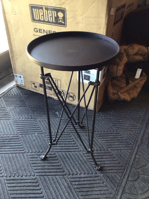 Industrial Metal Round Bronze Table
