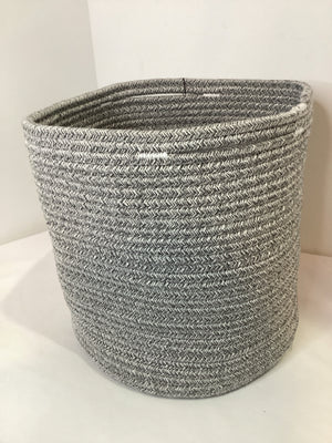 Gray/White Rope Basket