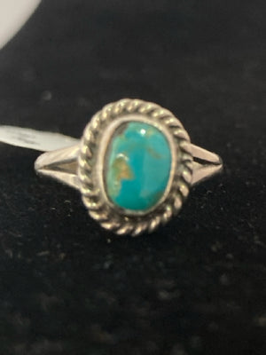 Sterling Silver Oval Turquoise Ring