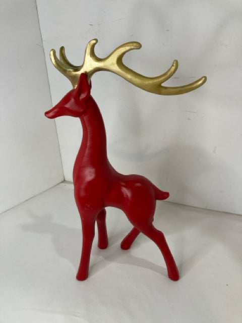 Reindeer Red Resin Holiday Item