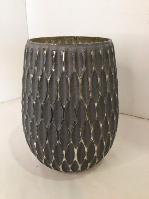 Modern Charcoal Mercury Glass Vase