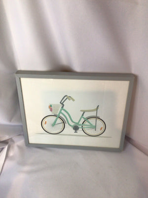 White/Multi Bicycle Stretch Canvas Art