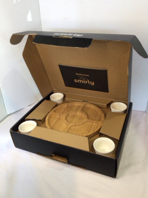 Smirly Charcuterie Bamboo Cheese Dish