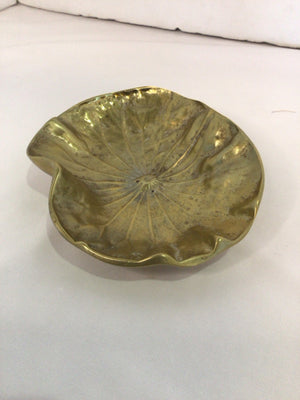 Virginia Metalcrafters Brass Lotus Plate