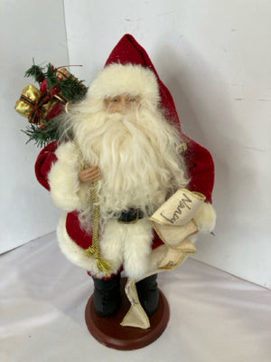 Christmas Red/white Fabric Santa Holiday Item