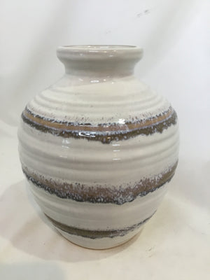 Living Colors White/Brown Ceramic Vase