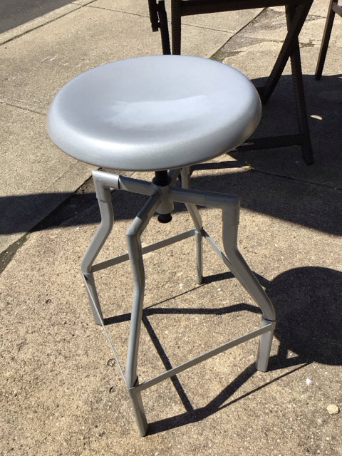 Industrial Metal Adjustable Gray Barstool/Bar Stool