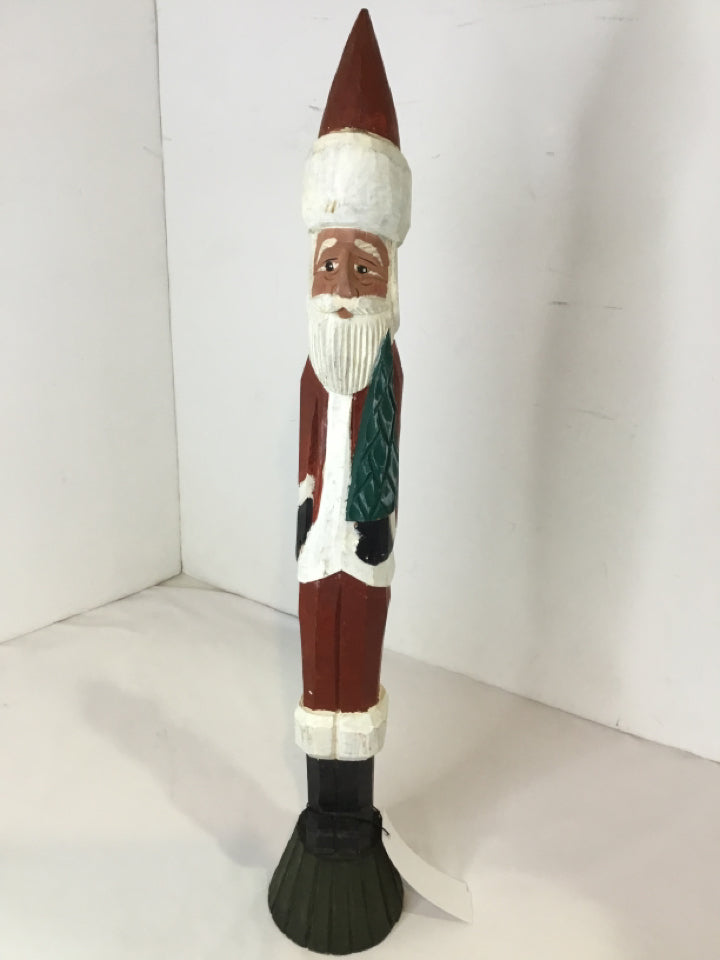 Christmas Red/white Wood Santa Figure Holiday Item