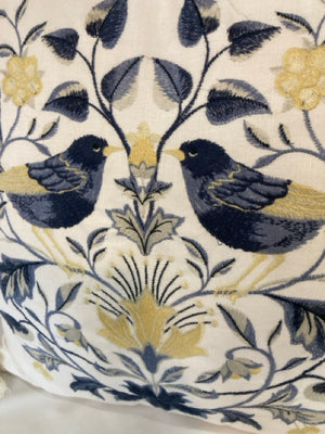 Blue/White Birds Pillow