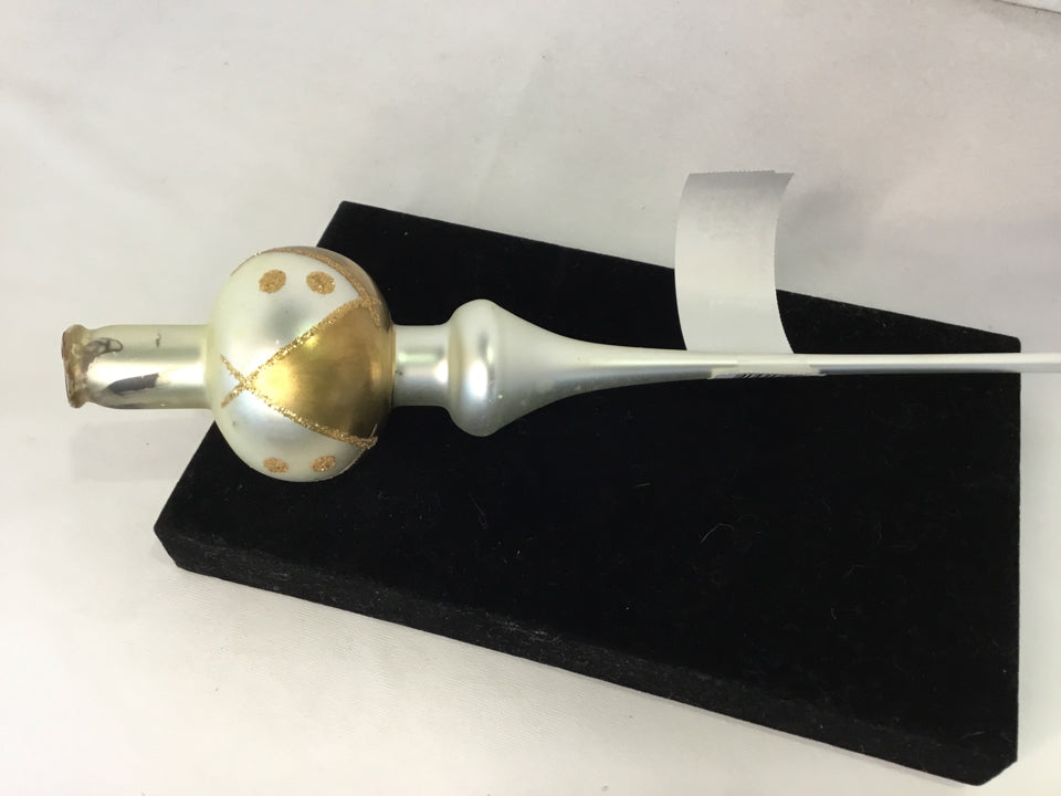 Tree Topper Silver Glass Holiday Item