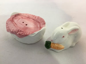 Easter White/Pink Salt & Pepper shakers Bunny Holiday Item