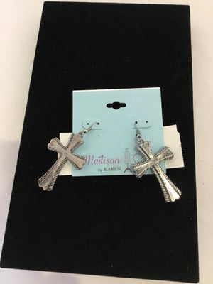 Silver Cross Earrings