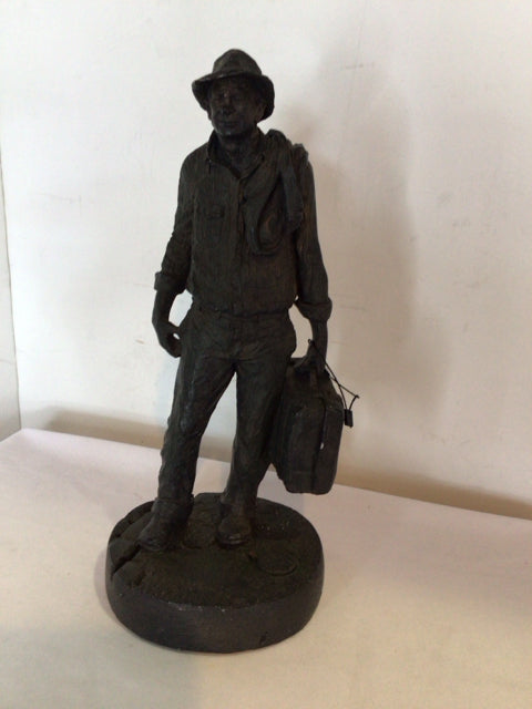 Black Resin Man Statue