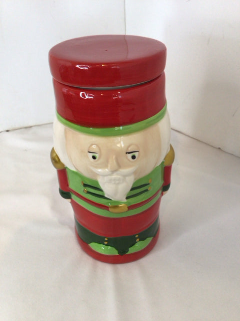 Kirkland's Candle Red/Green Ceramic Nutcracker Holiday Item