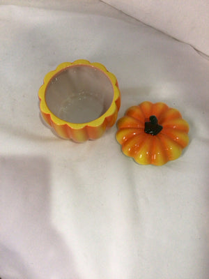 Fall Orange Ceramic Bowl Pumpkin Holiday Item