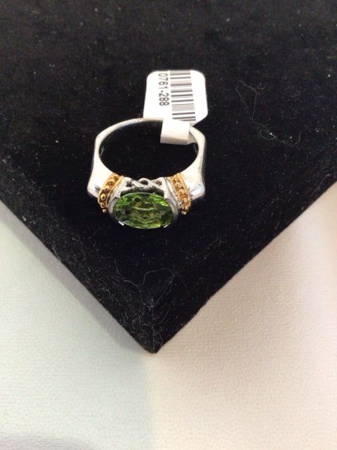 Sterling Silver Green Peridot Ring