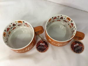 Holiday Orange Ceramic Thanksgiving Mug