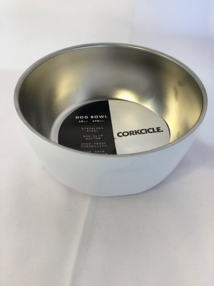 Corkcicle White Metal Bowl