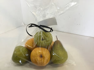 Yellow Pear Set of 6 Faux Fruit