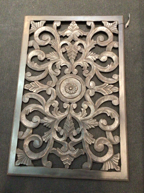 Carved Wood Black Wall Decoration Art