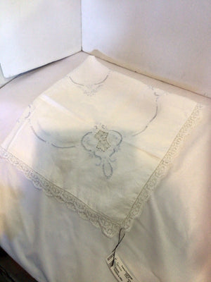 Vintage White Linen Table Runner