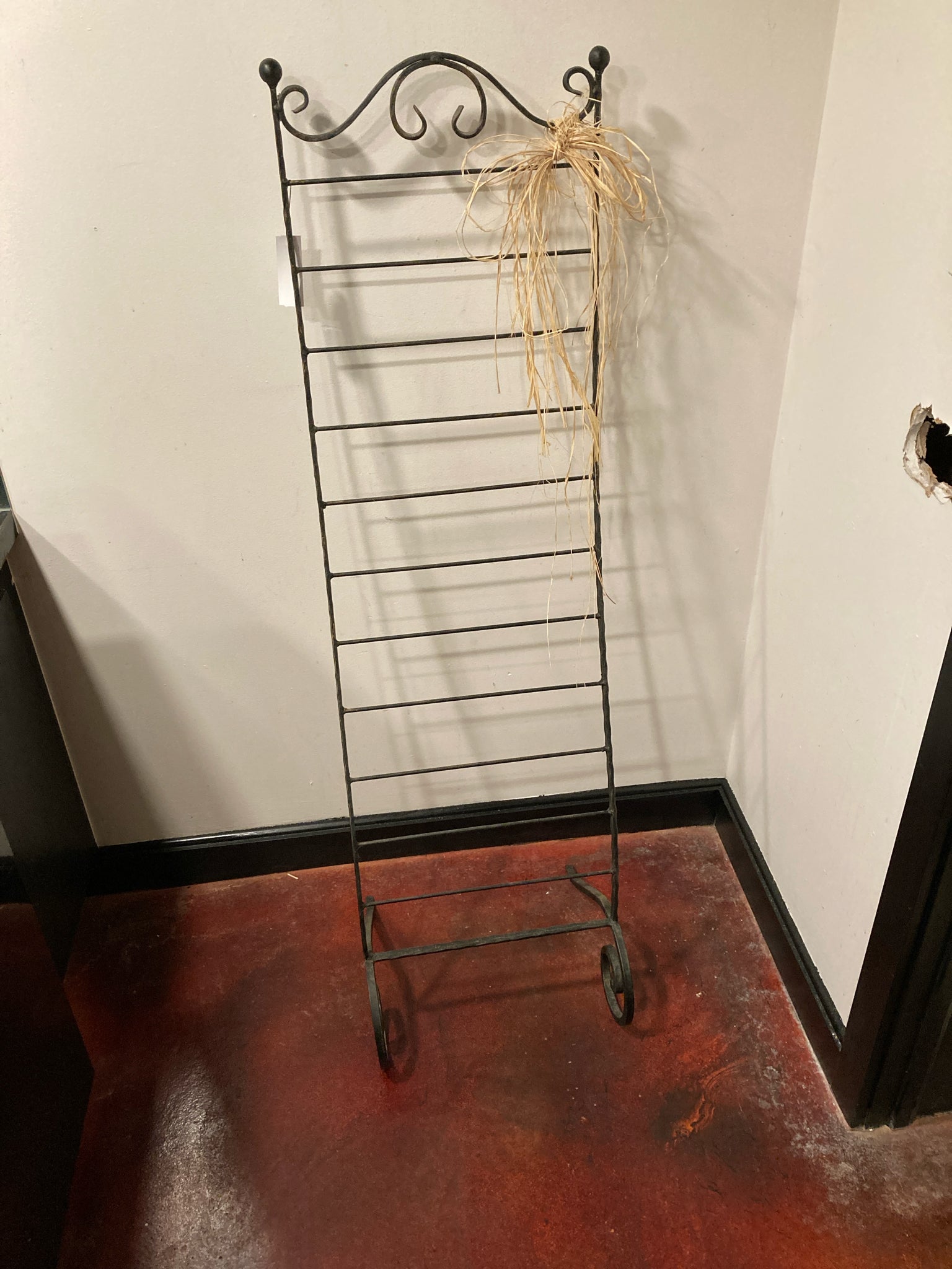 Wrought Iron Black Blanket Rack