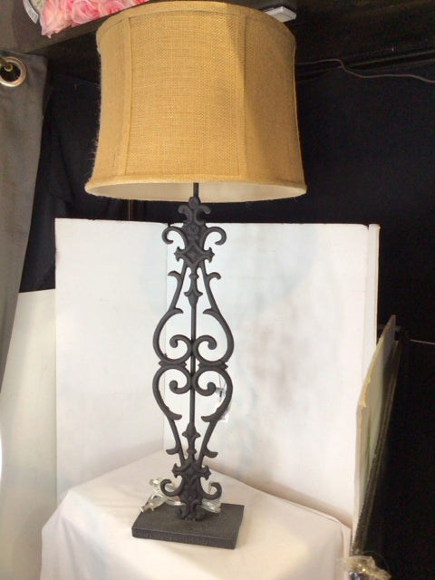 Black Wrought Iron Lamp