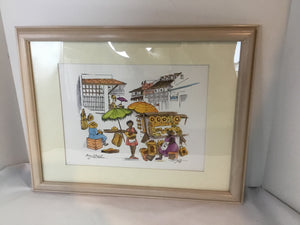 Signed Multi-Color Framed Art