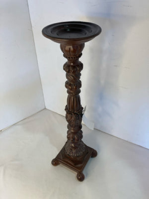 Brown Resin Pillar Candle Holder