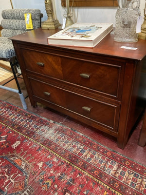 Wood 2 Drawer Brown Dresser/Chest