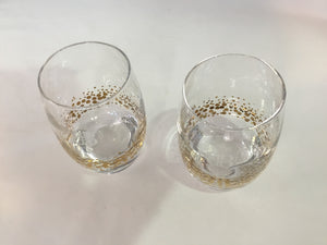 Bailey Co Pair Clear/Gold Glasses