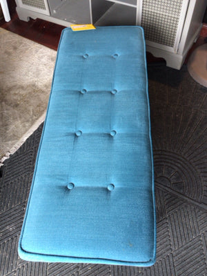 At home Upholstered Seat Teal/Brown Bench