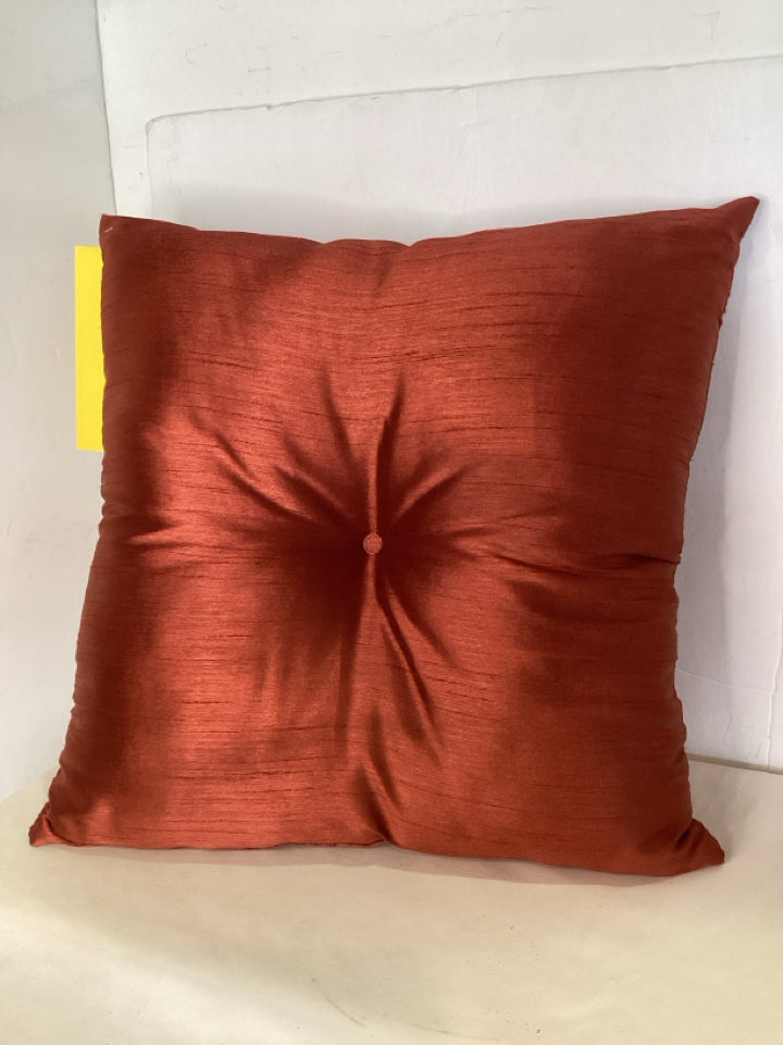 Bronze Silk Tufted Pillow