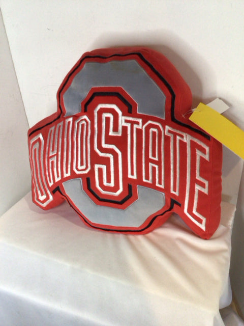 Collegiate Collectables Red Poly Blend Velour Block "O" Pillow