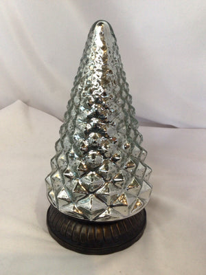 Silver Mercury Glass Christmas Tree Holiday Item