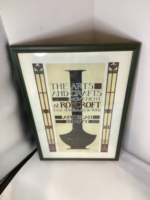 Arts & Crafts Cream/Black Words Framed Art