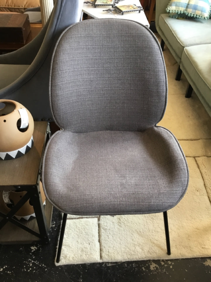 Mercana Upholstered Armless Pair Gray Chair