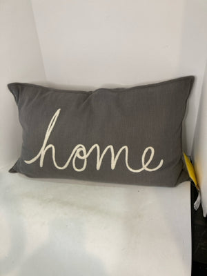 Gray/White Home Pillow