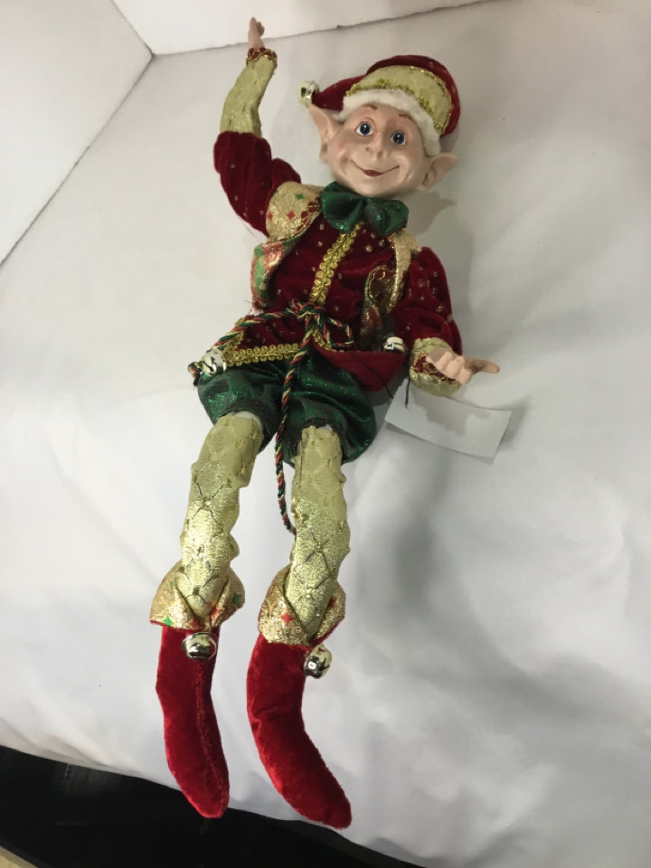 Figure Multi-Color Bendable Elf Holiday Item