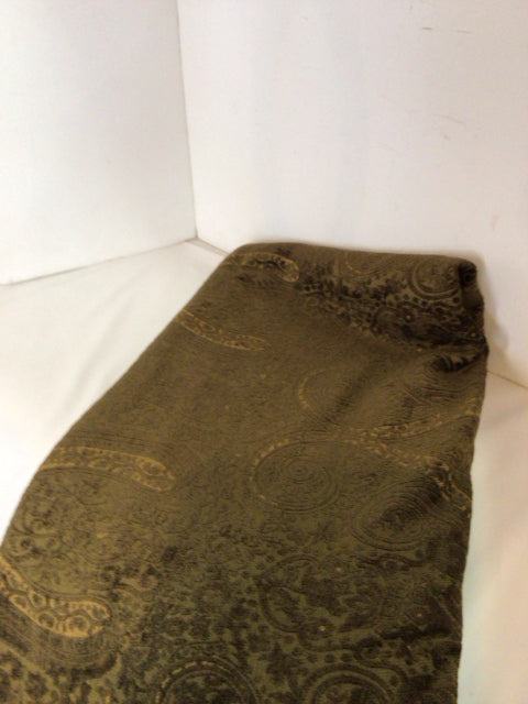 Olive Velvet Paisley Throw