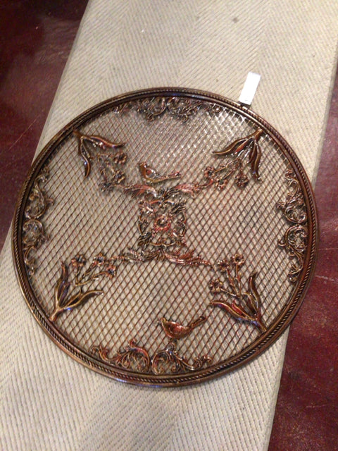 Round Metal Birds Brown/Red Wall Decoration Art