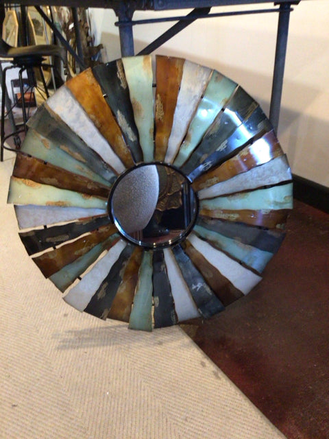 Bronze/Multi Metal Sunburst Mirror