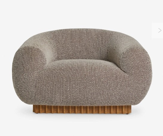 Lulu & Georgia Modern Boucle Tan/Cream Chair 5HBD47J5