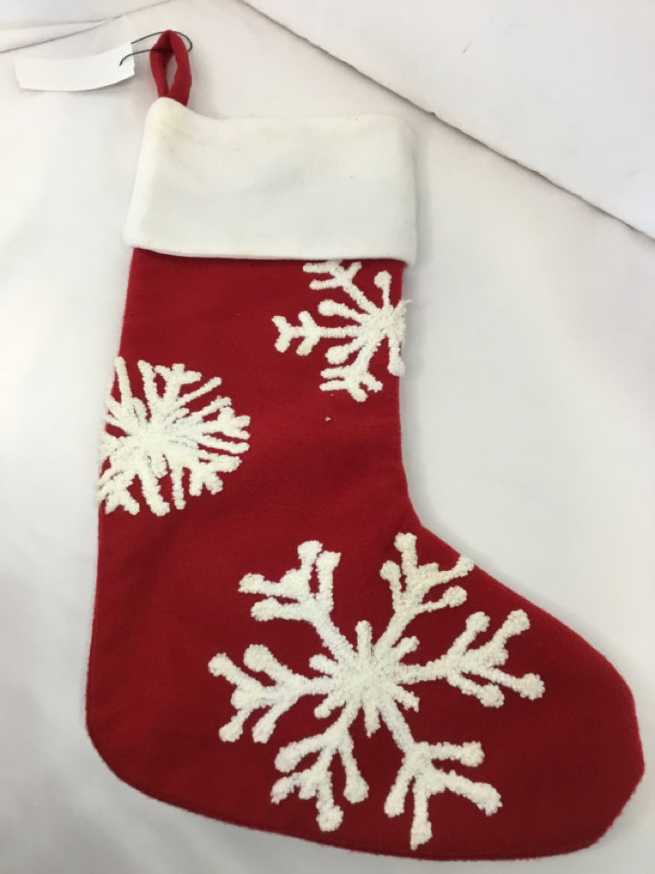 Christmas Red/white Felt Stocking Holiday Item